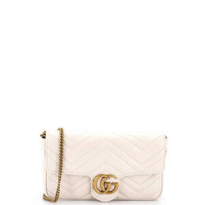 Gucci Small GG Marmont Flap Bag with Cardholder Matelasse Leather